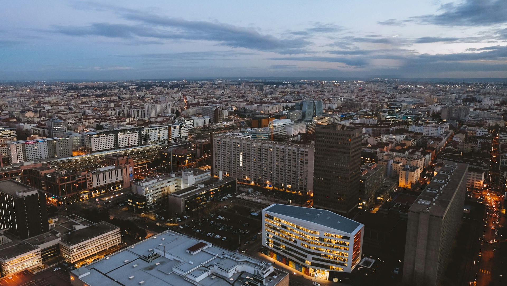 aerial photography of city