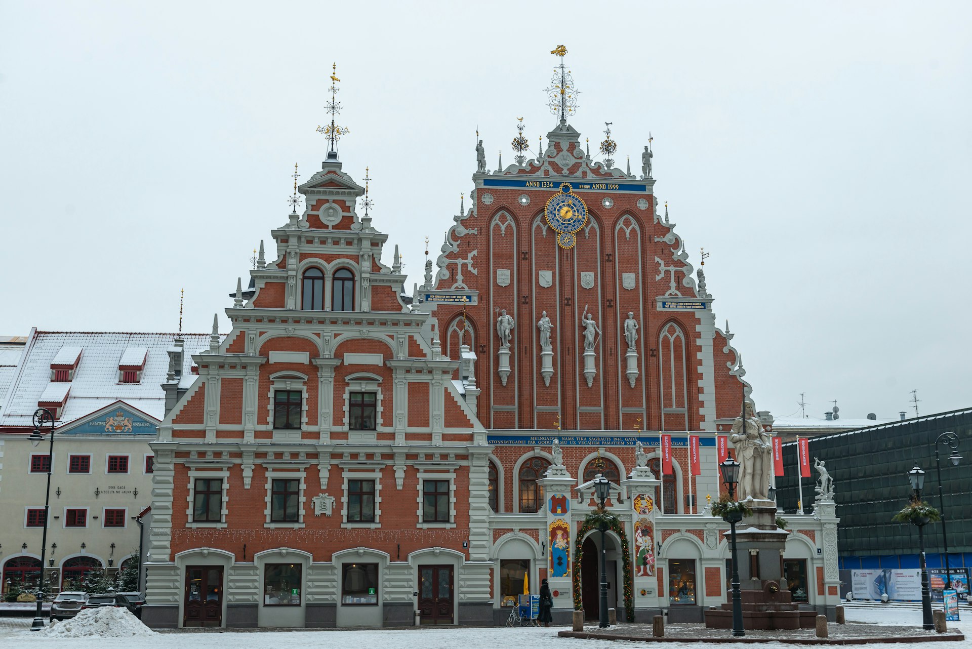 a large building with a clock on the front of it
