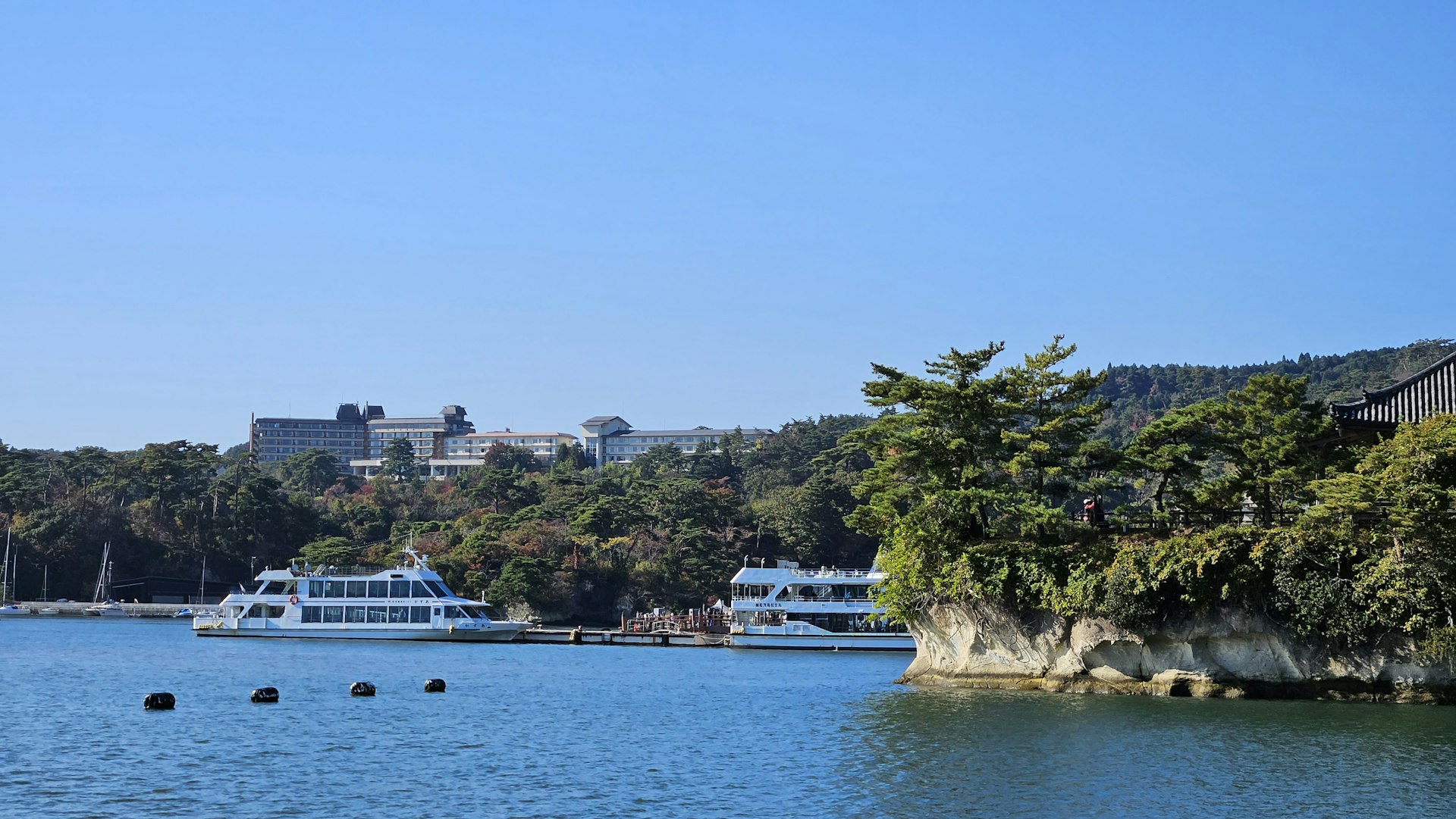 a body of water surrounded by trees and buildings
