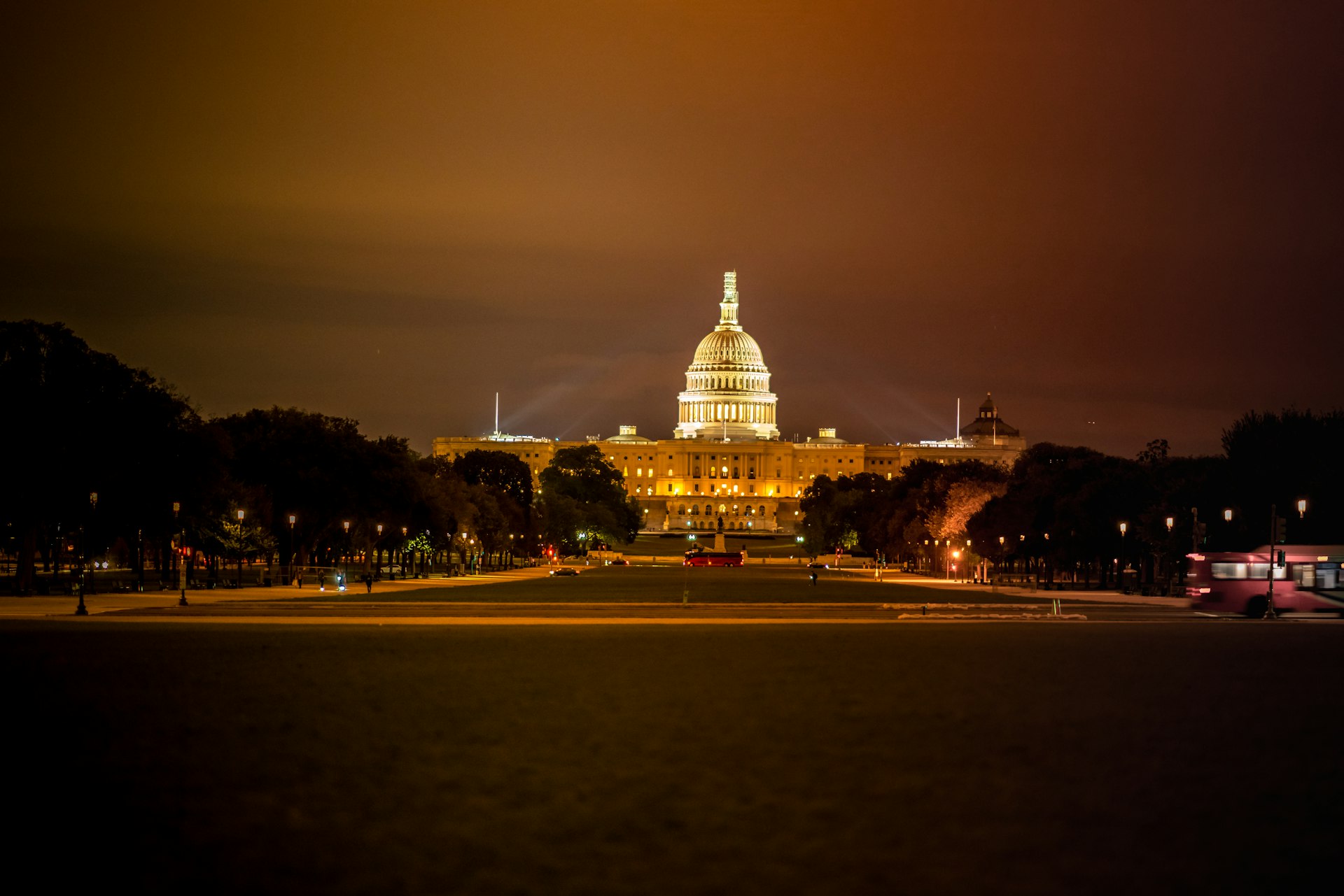 U.S. capitol Hill during nighttime