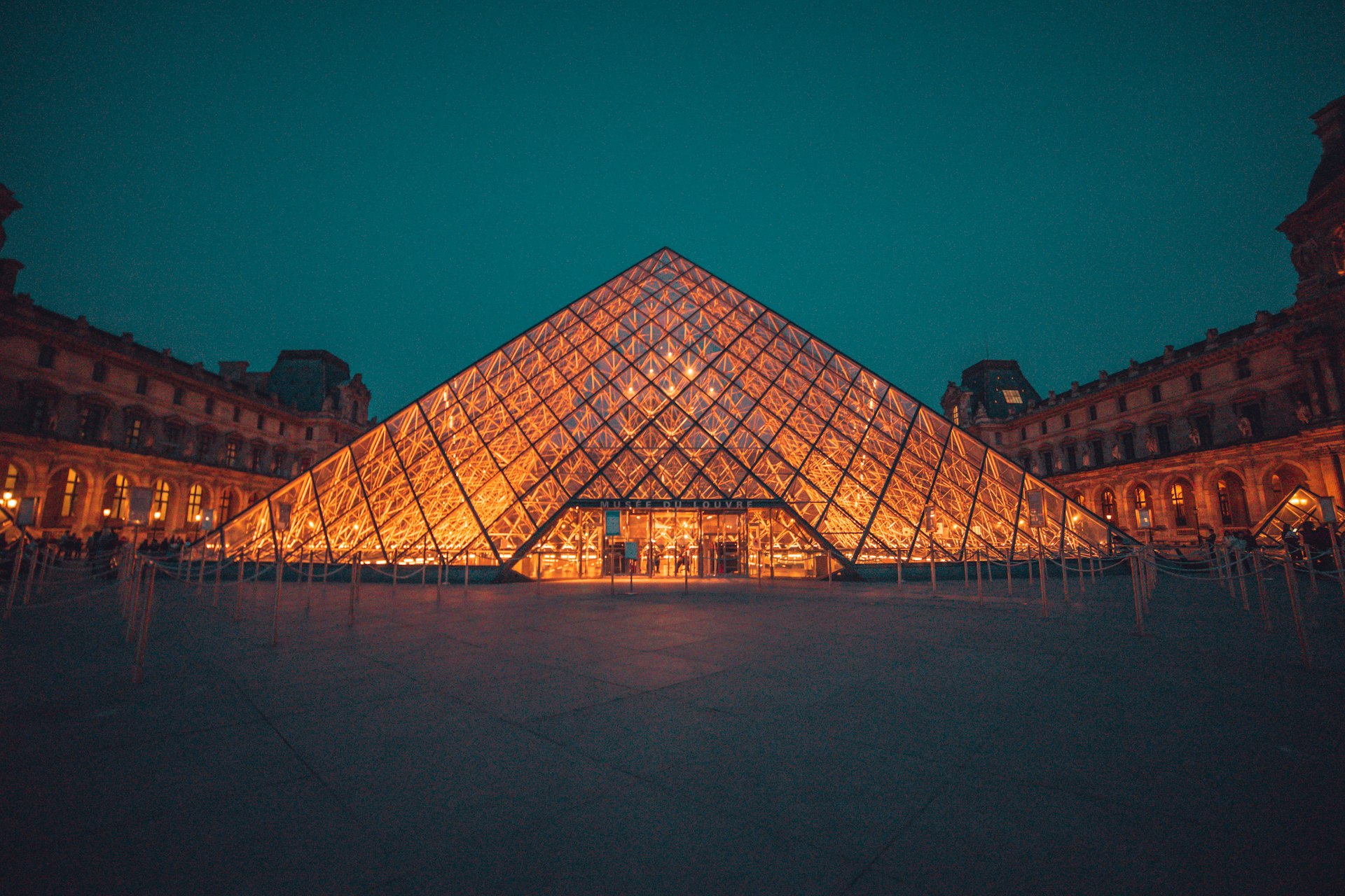 The Louvre Museum during night