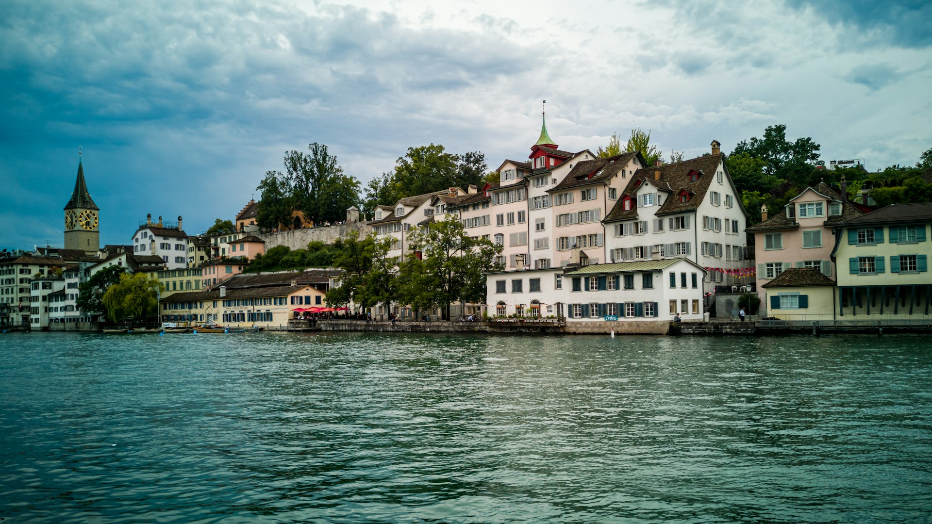white houses near body of water