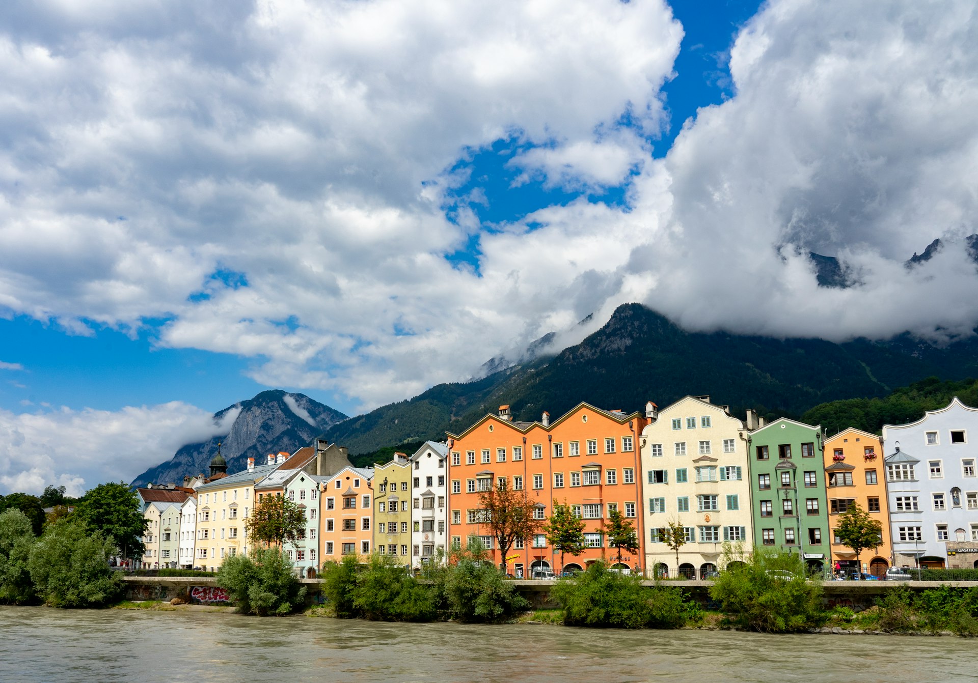 colorful houses near body of water