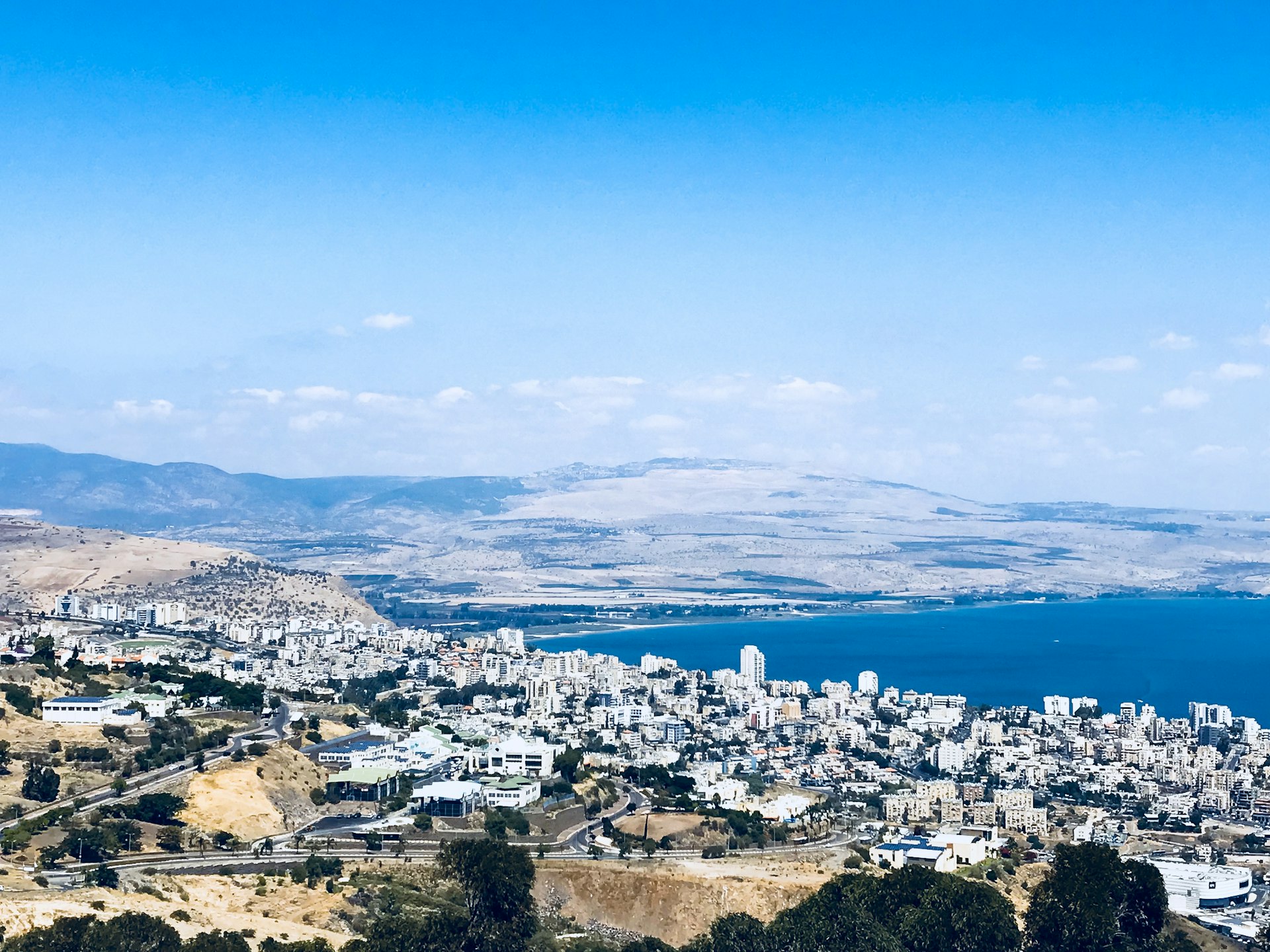 aerial view of buildings near ocean