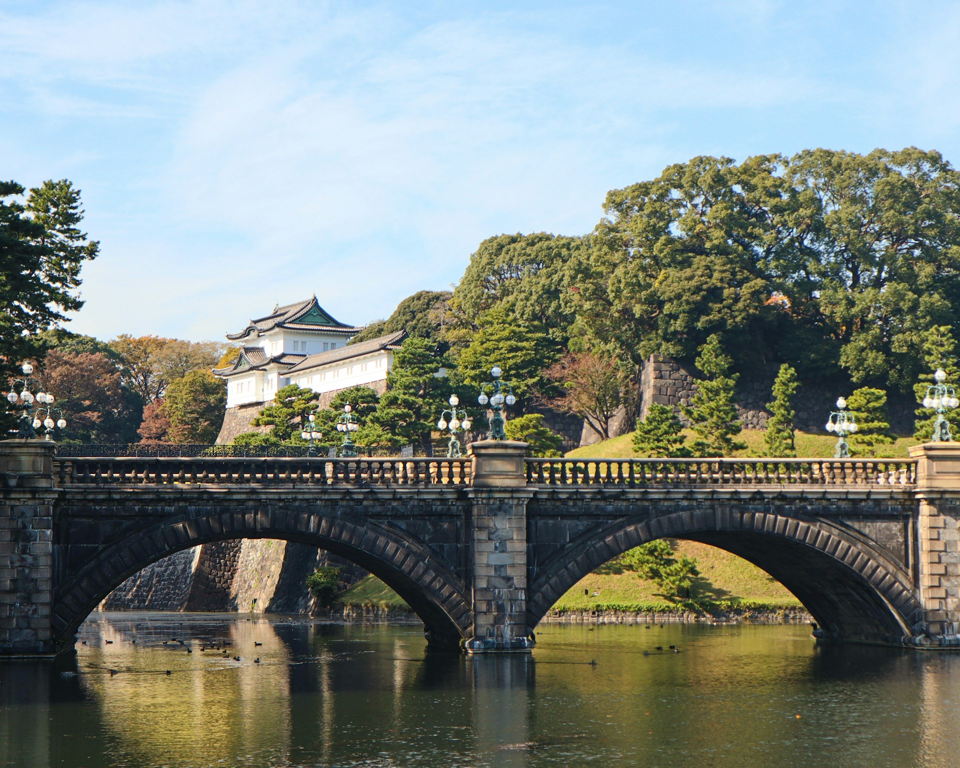 white concrete bridge over river